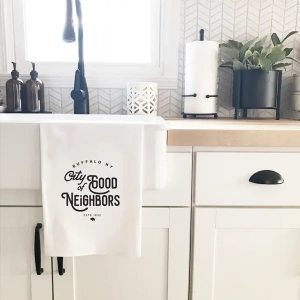 Buffalo Tea Towel - City of Good Neighbors - Image 2