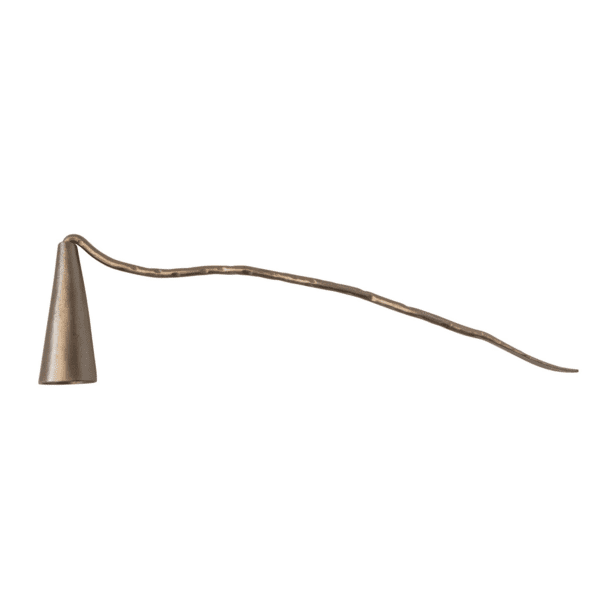 Metal Candle Snuffer, Antique Gold Finish - Image 4